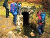 The entrance to one of the mines. Adam Lloyd in the red coat was the leader