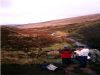 Stopping for a break, Gavin Philpott in the white top was the leader for this walk