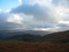 The sun is just making it through the clouds looking back towards Keswick