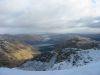 Looking down to Loch Lomond with Loch Arklet and Loch Katrine in the distance