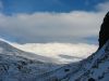 The sun starts to shine on Sgurr nan Each