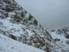 Ice covered rocks on Stob Coire nam Bieth