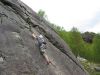 Keith climbing on South-West Buttress, Polldubh Crags