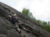 Keith climbing on South-West Buttress, Polldubh Crags