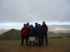 Margaret, Laura, Zoe, Harry, Naomi and Matt on the summit of Helvellyn